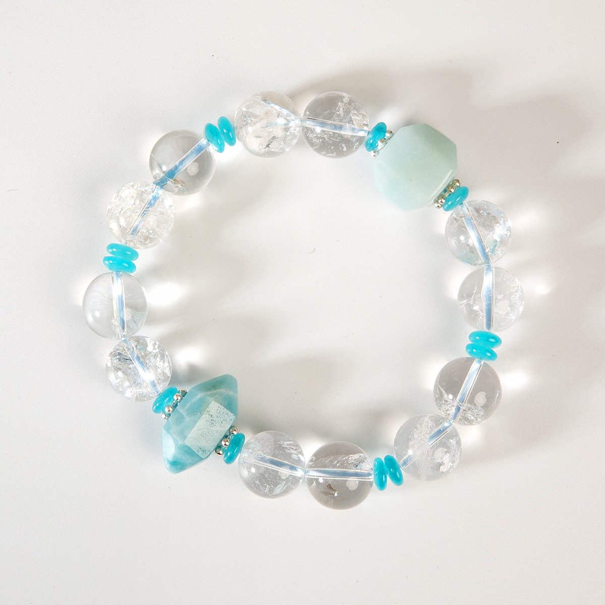 Cosmic Energy Bracelet | Align Your Five Element | Harness the resonant frequency of meteorite to connect with the universe's vital energy. This bracelet harmonizes your body's energy field by uniting the five elements within natural crystals